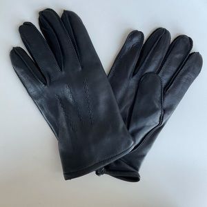 Fownes Black 100% Genuine Leather Gloves Unisex